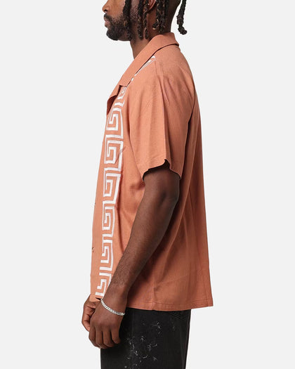 XXIII Hellas Linen Button Up Shirt Off Tan/White