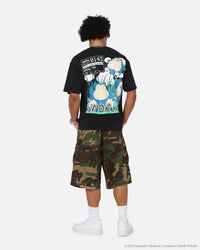 The Pokémon Collection By 73Studio Snorlax T-Shirt Black Acidwash