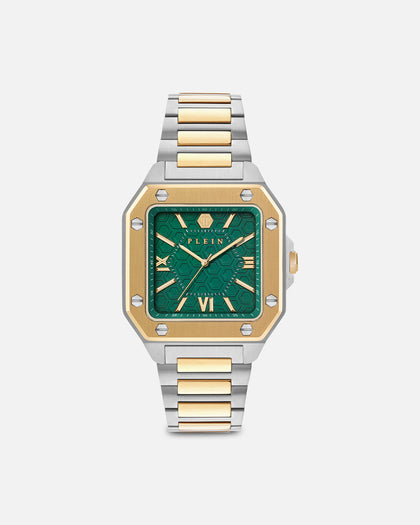 Philipp Plein Edge 42MM Two-Tone Bracelet Watch Silver/Gold