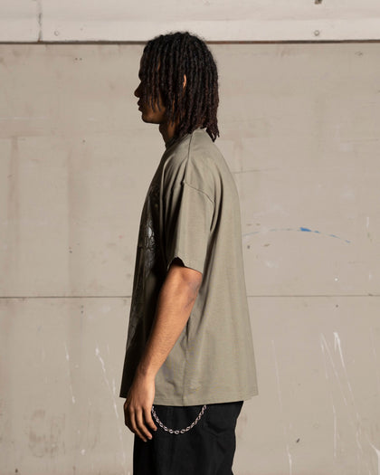 Saint Morta Snake Eyes Boxy T-Shirt Khaki Green