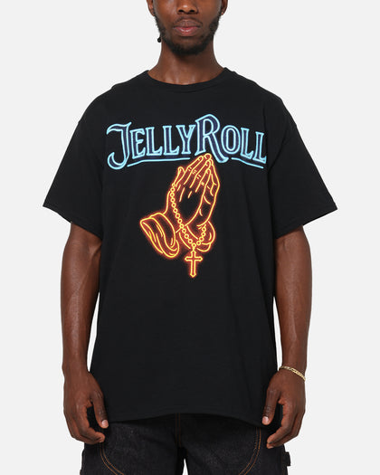 Jelly Roll Praying Neon T-Shirt Black