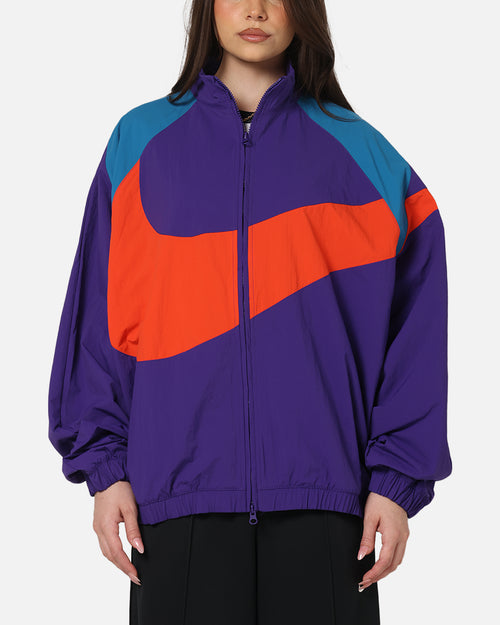 Nike Women's Sportswear Logo Oversized Woven Jacket Court Purple