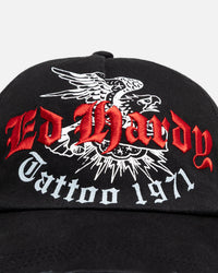 Ed Hardy Flash Trucker Snapback Washed Black