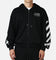 Off White Diag Full Zip Hoodie Black