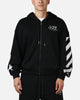 Off White Diag Full Zip Hoodie Black