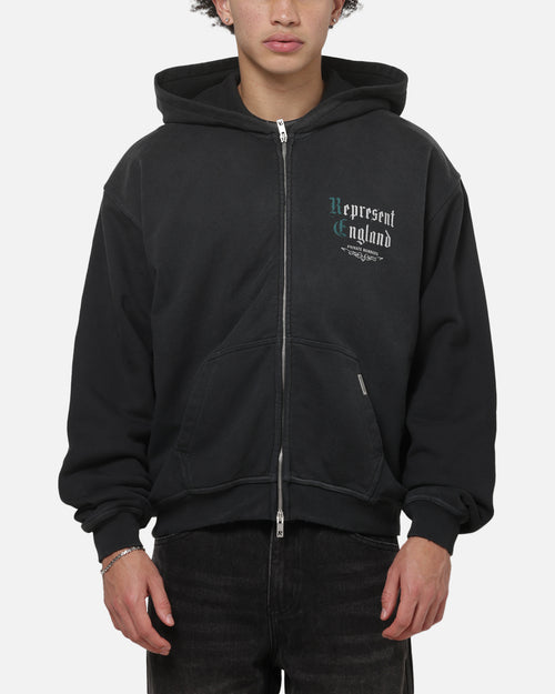 Represent Private Members Hoodie Stained Black