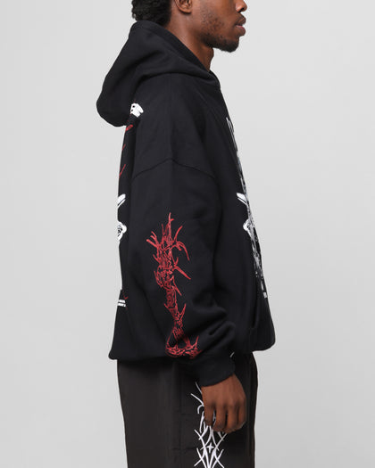 Loiter Chrome Dogs Vintage Hoodie Black