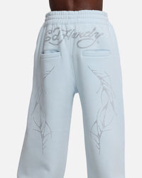 Ed Hardy Cyber Rhinestone Track Pants Light Blue