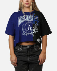 New Era Women's Los Angeles Dodgers Team Split T-Shirt Blue/Black
