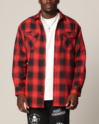 Saint Morta Icon Flannel Shirt Red/Black
