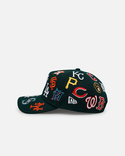 New Era MLB 'All Over Leagues' 9FORTY A-Frame Snapback Dark Green