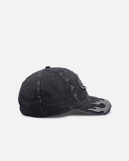 Von Dutch Flames Dad Strapback Washed Black