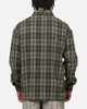 Saint Morta Credo Plaid Long Sleeve Button Up Shirt Green-plaid