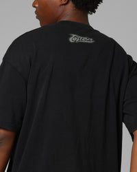 Loiter Jet Stream T-Shirt Black Acidwash