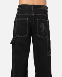 Saint Morta Amplus Fray Carpenter Jeans Contrast Black