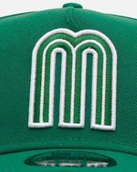 New Era Mexico National Baseball Team 'Mexico Polychromatic' 9FORTY A-Frame Snapback Kelly Green