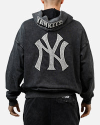 Pro Standard New York Yankees Raffia Hoodie Black Acidwash