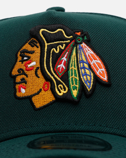 New Era Chicago Blackhawks 'Evergreen' 9FORTY A-Frame Snapback Dark Green
