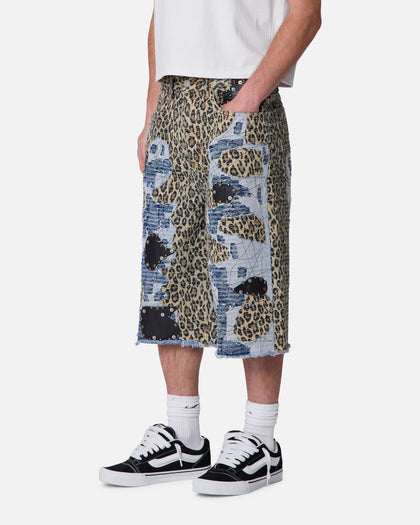 MNML Ultra Baggy Cheetah Boro Shorts Multi