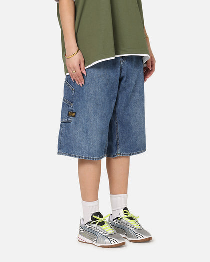 G-Star Bam Logger Denim Shorts Faded Blue