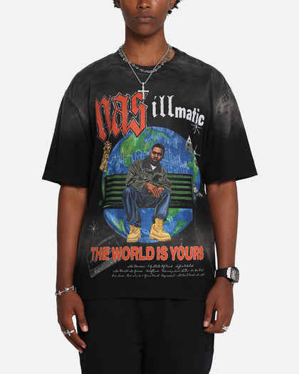 Nas The World Is Yours T-Shirt Washed Black