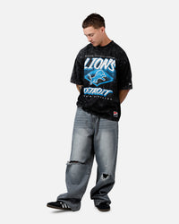 New Era Detroit Lions Boxy Essentials T-Shirt Washed Black