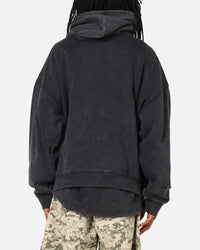 Mitchell & Ness Chicago Bulls Distressed Rhinestone Logo Hoodie Faded Black
