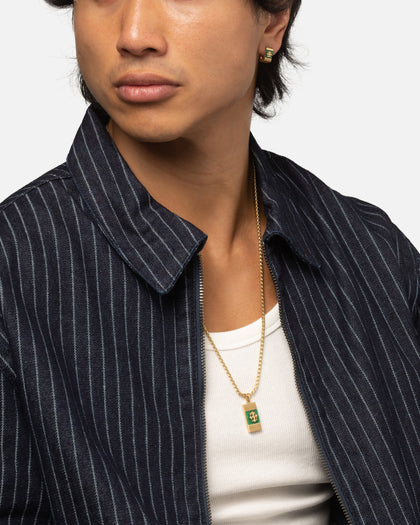 Guess Mainline Rebel Moon 26" Tag Necklace Gold