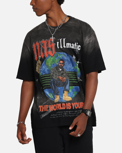 Nas The World Is Yours T-Shirt Washed Black