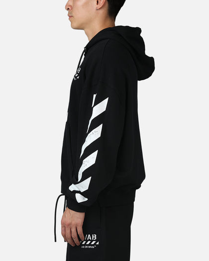 Off White Diag Full Zip Hoodie Black