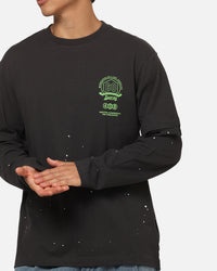 Mitchell & Ness Los Angeles Lakers 48 Mock Layer Vintage Long Sleeve T-Shirt Washed Black