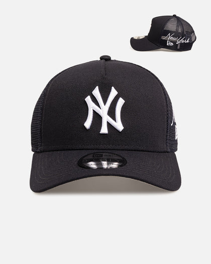 New Era New York Yankees 9FORTY A-Frame Trucker Snapback Navy