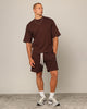 Carré Blanc Boxy T-Shirt Brown
