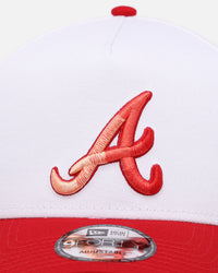 New Era Atlanta Braves 'Satin Blaze' 9FORTY A-Frame Snapback White/Scarlet