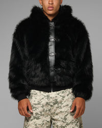 Loiter Eastern Bloc Fur Jacket Black
