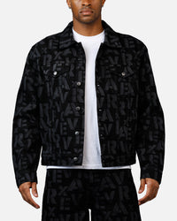 Avirex Monogram Denim Jacket Black