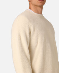 XXIII Crew Neck Fluffy Sweater Cream/White