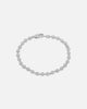Saint Morta 4mm Iced Ball Bracelet White Gold