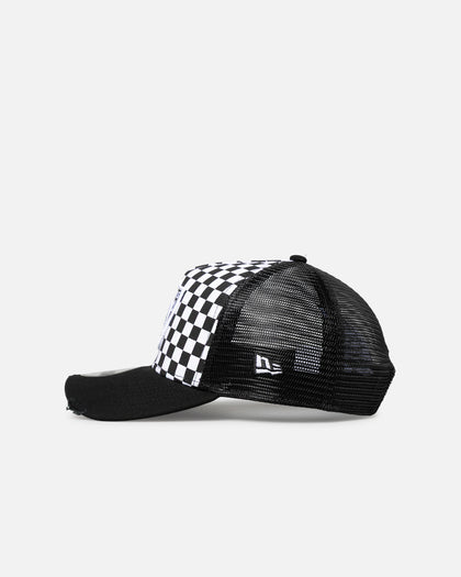 New Era Las Vegas Raiders 'Checker Trucker' 9FORTY A-Frame Trucker Snapback White