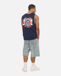 Bleacher Athletic Sydney Roosters NRL Adult Muscle T-Shirt Navy