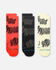 Stance Glacier Light Crew Socks 3 Pack Neon Pink
