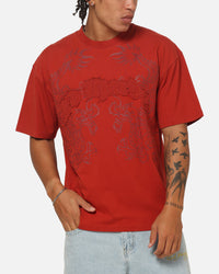 Ed Hardy Double Dragon Applique T-Shirt Red