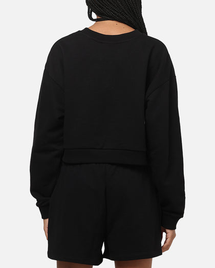 New Era Women's New York Yankees Crop Crewneck Black