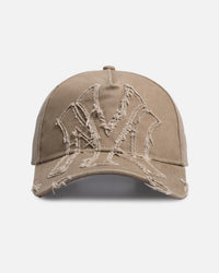 New Era New York Yankees 'Applique Distressed' 9FORTY A-Frame Snapback Beige/Khaki