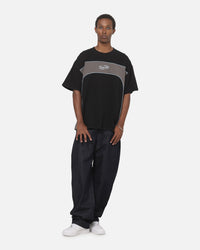 Carre Athletic Panel Crew T-Shirt Washed Black