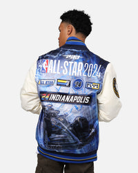 Pro Standard NBA All Star Game 2024 Satin Jacket Eggshell/Midnight Navy
