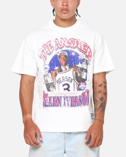 Mitchell & Ness Allen Iverson Star Burster T-Shirt Vintage White