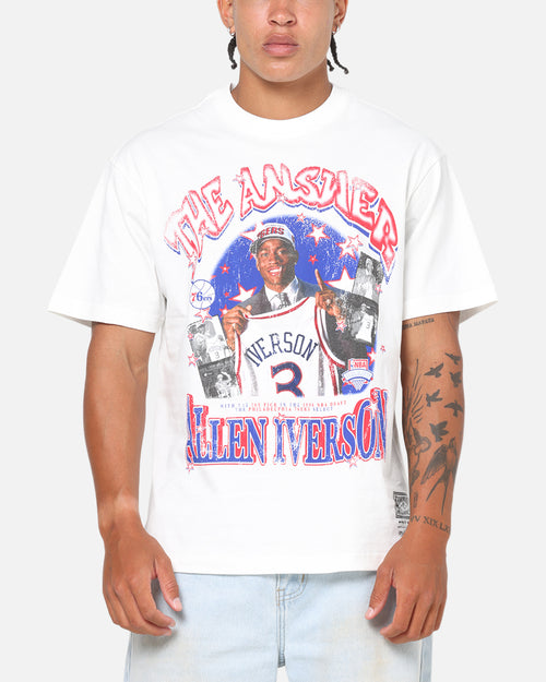 Mitchell & Ness Allen Iverson Star Burster T-Shirt Vintage White