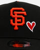 New Era San Francisco Giants 'Team Color Hearts' 9FORTY A-Frame Snapback Official Team Color