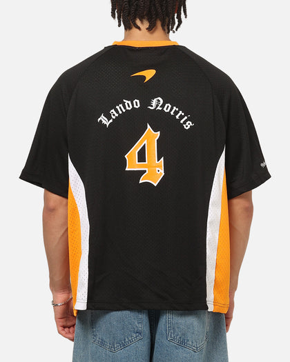Mitchell & Ness McLaren Lando Norris Black Letter Jersey Black/Papaya